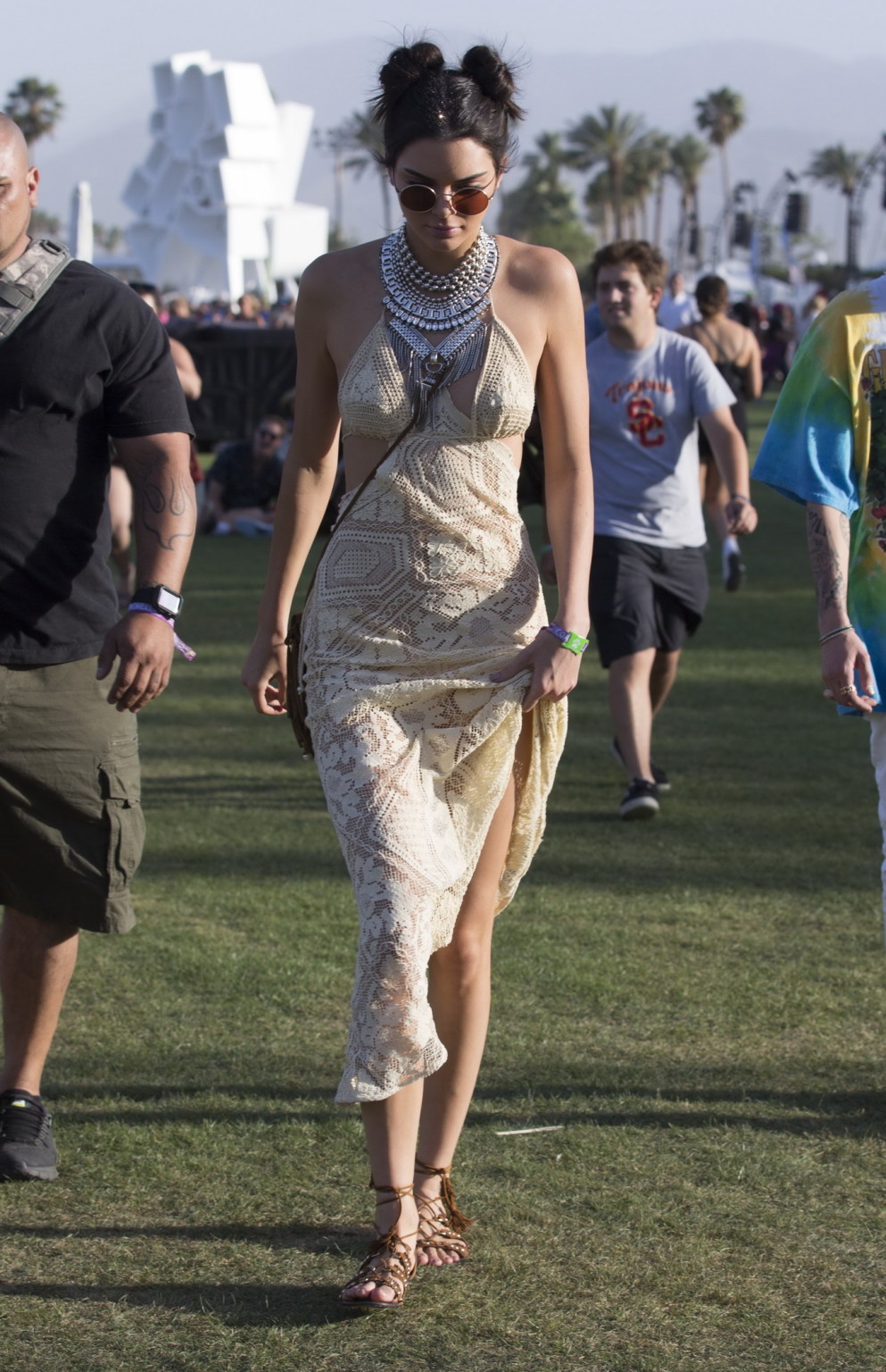 Kendall Jenner see through to panties for Coachella #75143867