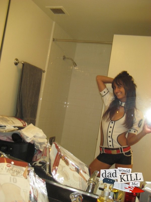 amazing chick in front of mirror #74539427