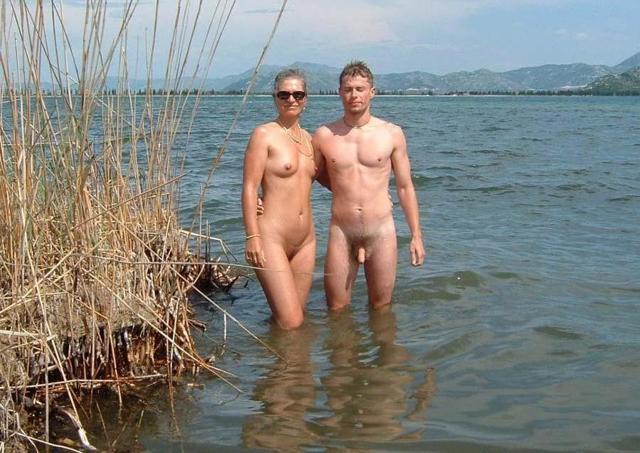 Watch the tits in the water from this nudist teen #72253530