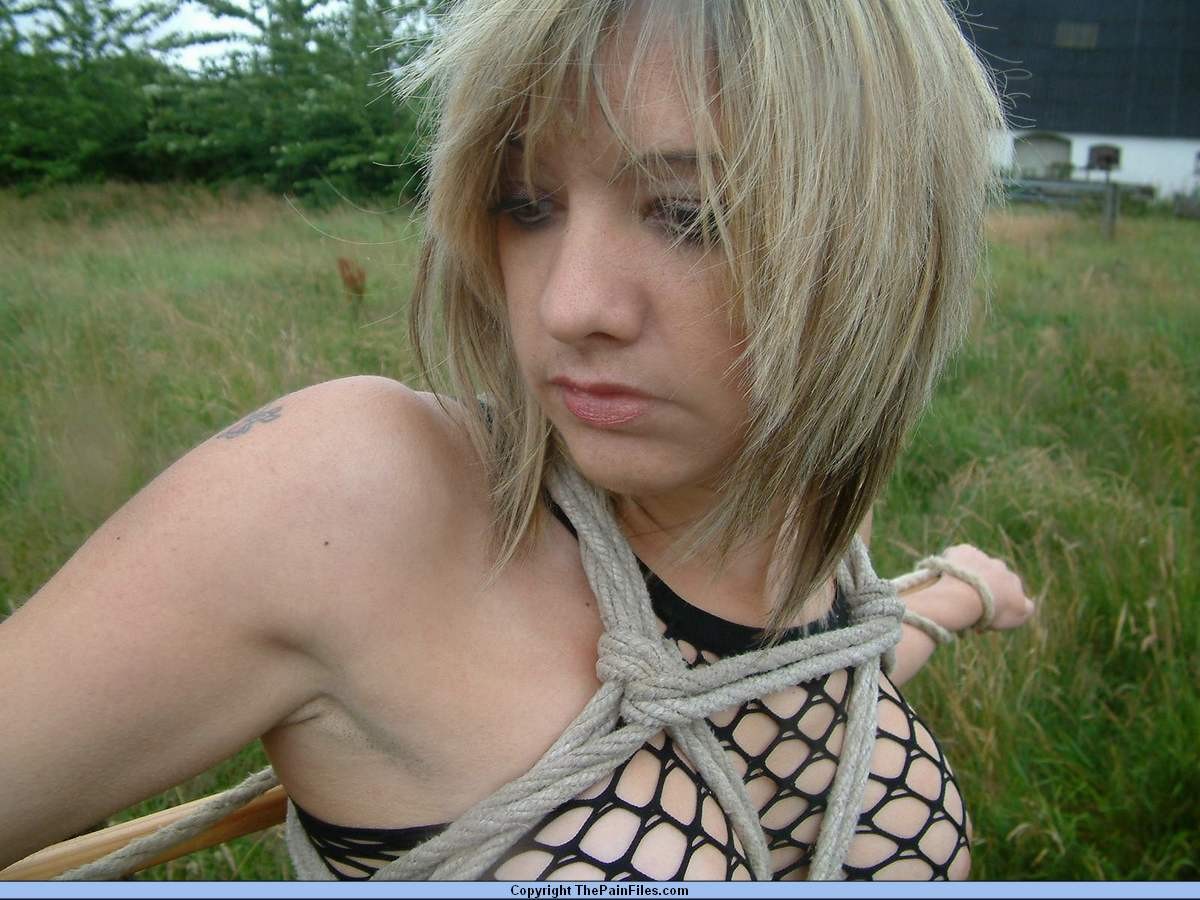 Outdoor bondage and public slavegirl exposure for british bdsm fetishgirl Emma L #72187400