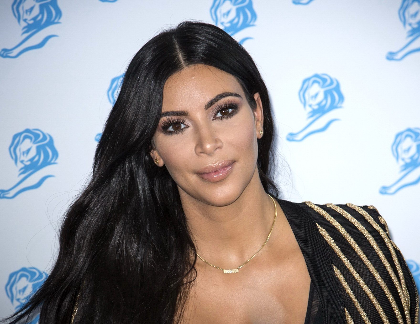 Kim Kardashian showing huge cleavage at the Cannes Lions event #75160343