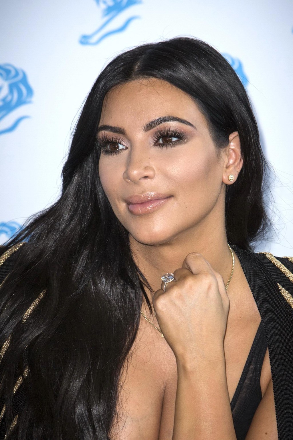 Kim Kardashian showing huge cleavage at the Cannes Lions event #75160350