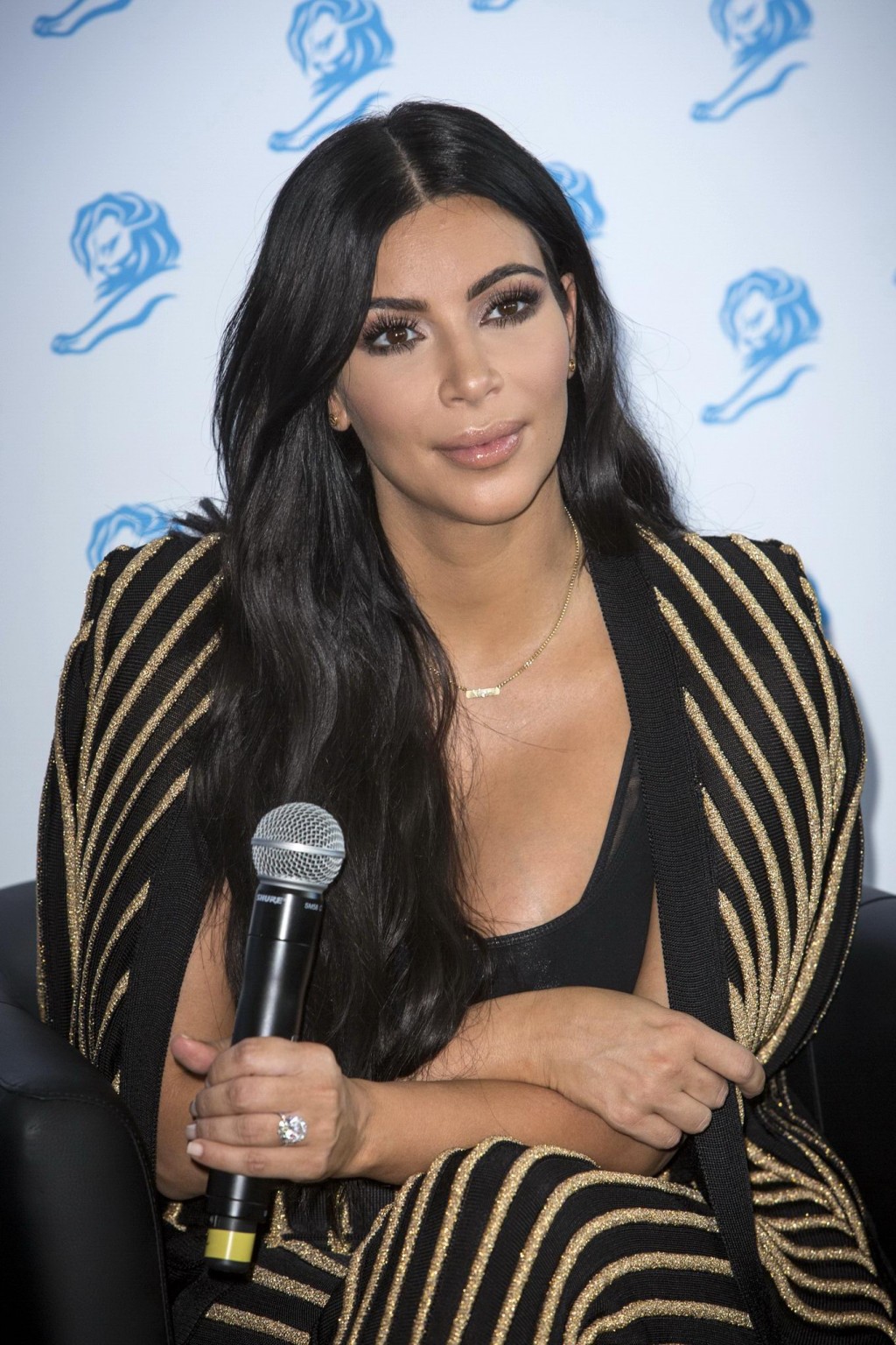 Kim Kardashian showing huge cleavage at the Cannes Lions event #75160380