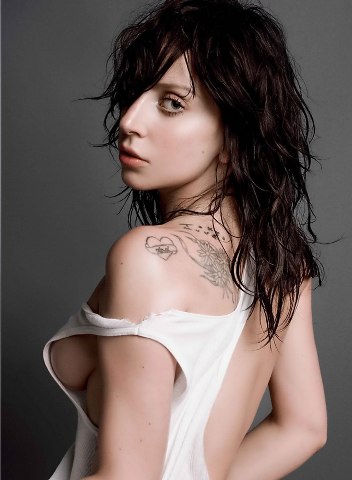 Lady Gaga showing off her naked body at the photoshoot for V Magazine Fall 2013 #75219898