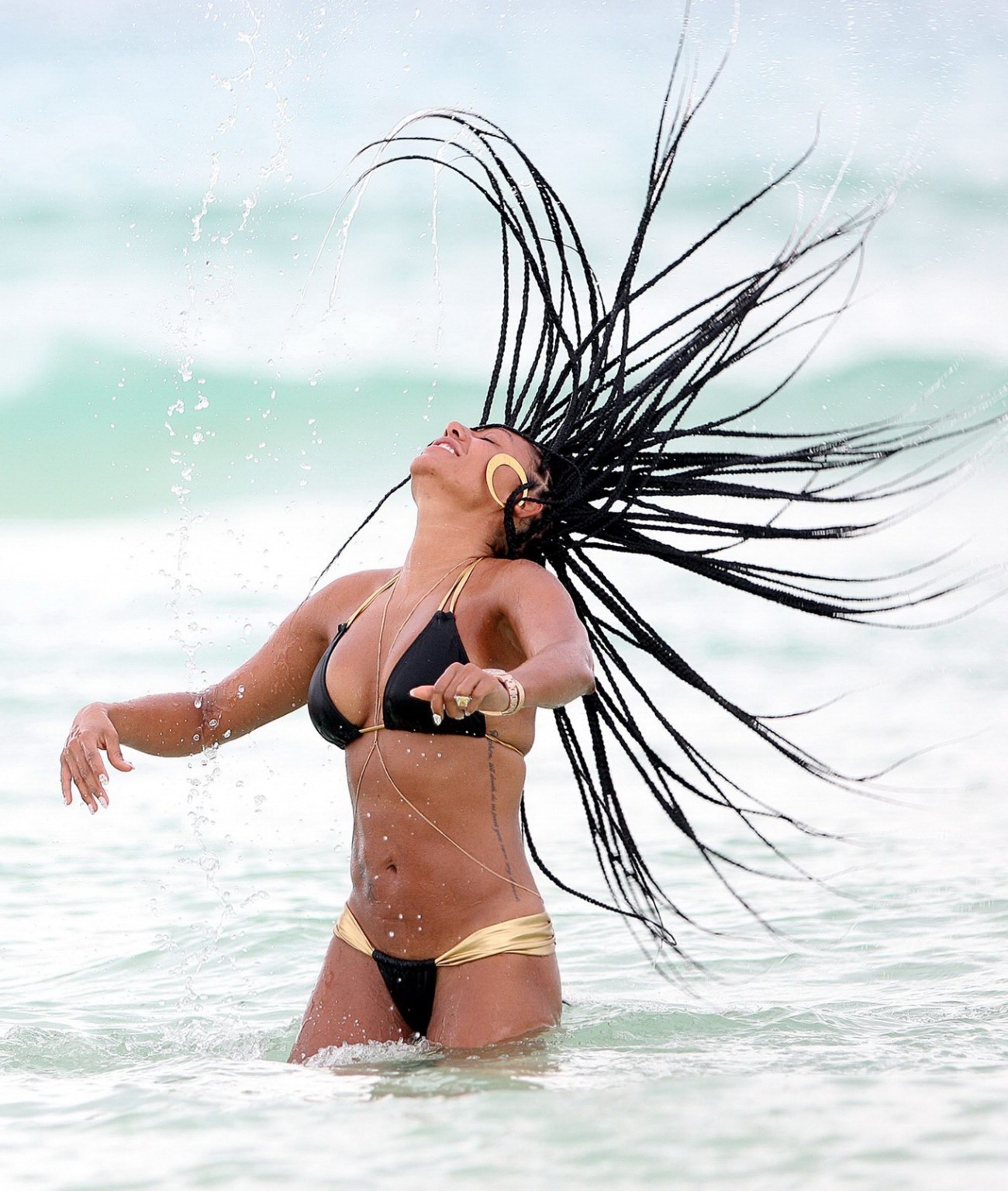 Melanie Brown showing off her bikini body on a beach in Mexico #75185506