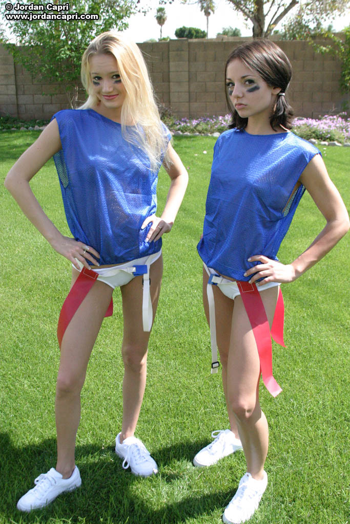 Jordan Capri and her girlfriends playing flag football in panties! #67788667