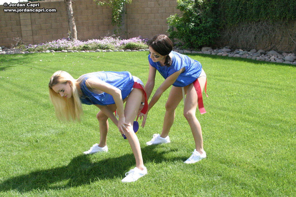 Jordan Capri and her girlfriends playing flag football in panties! #67788709