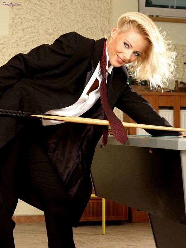 Mia stone blond strips after playing snooker
 #73907996