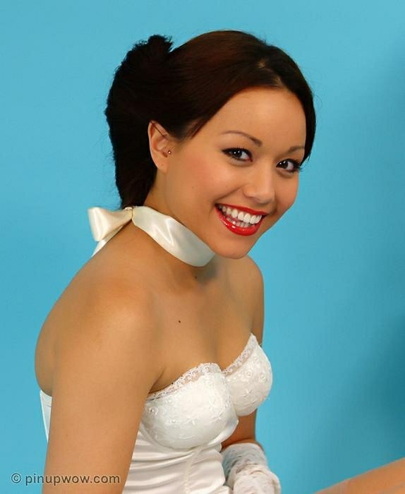 Asian Cutie Strips Wedding Dress #69978238