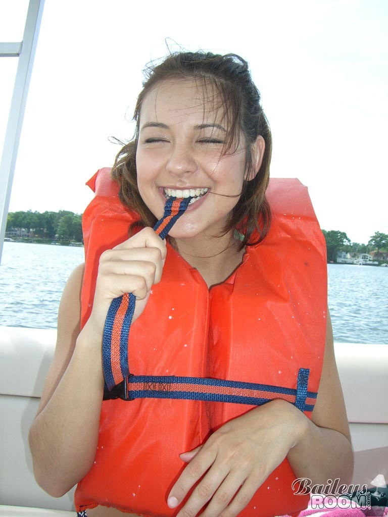 Real amateur teen girl boating topless #73181820