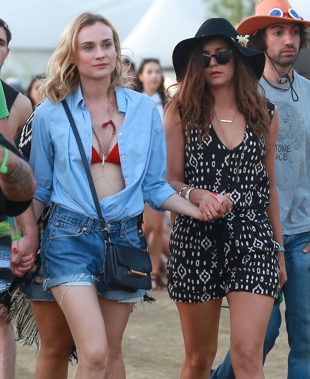 Nina Dobrev and Diane Kruger cleavy and leggy at Coachella Music Festival Weeken #75166444