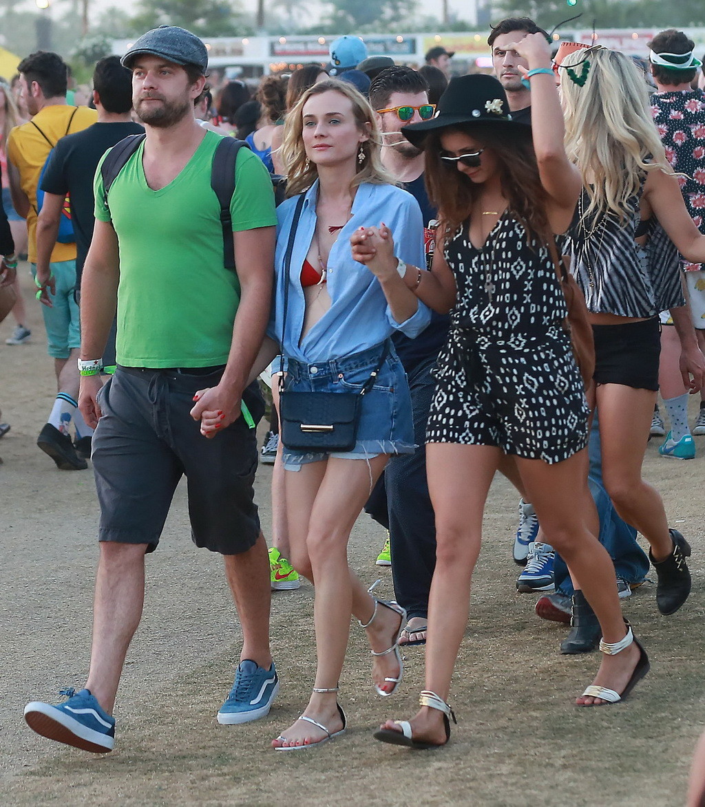 Nina dobrev und diane kruger cleavy und leggy bei coachella music festival weeken
 #75166572