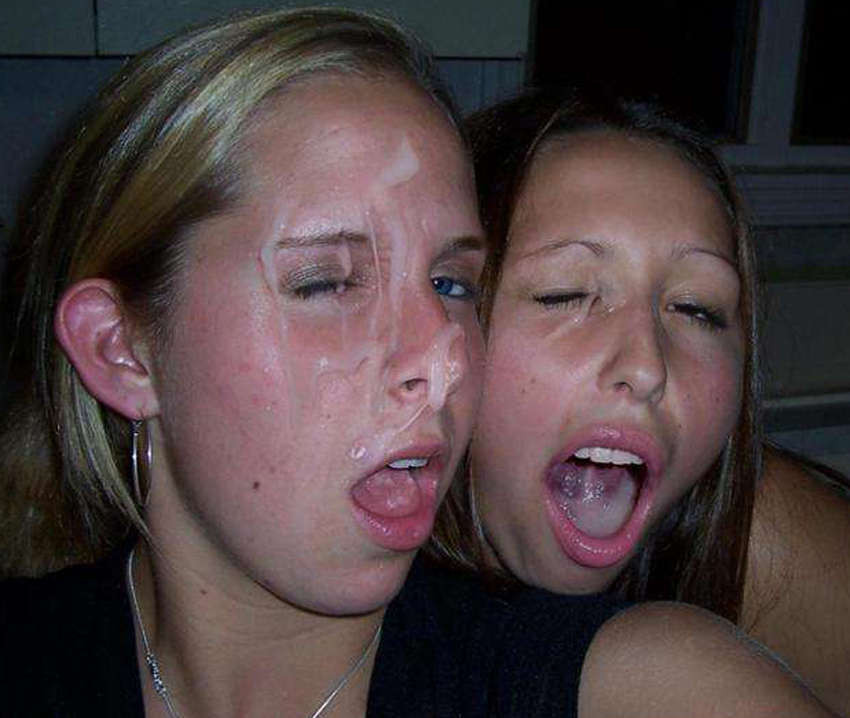 Cute amateur girlfriends taking cum facials #67969398