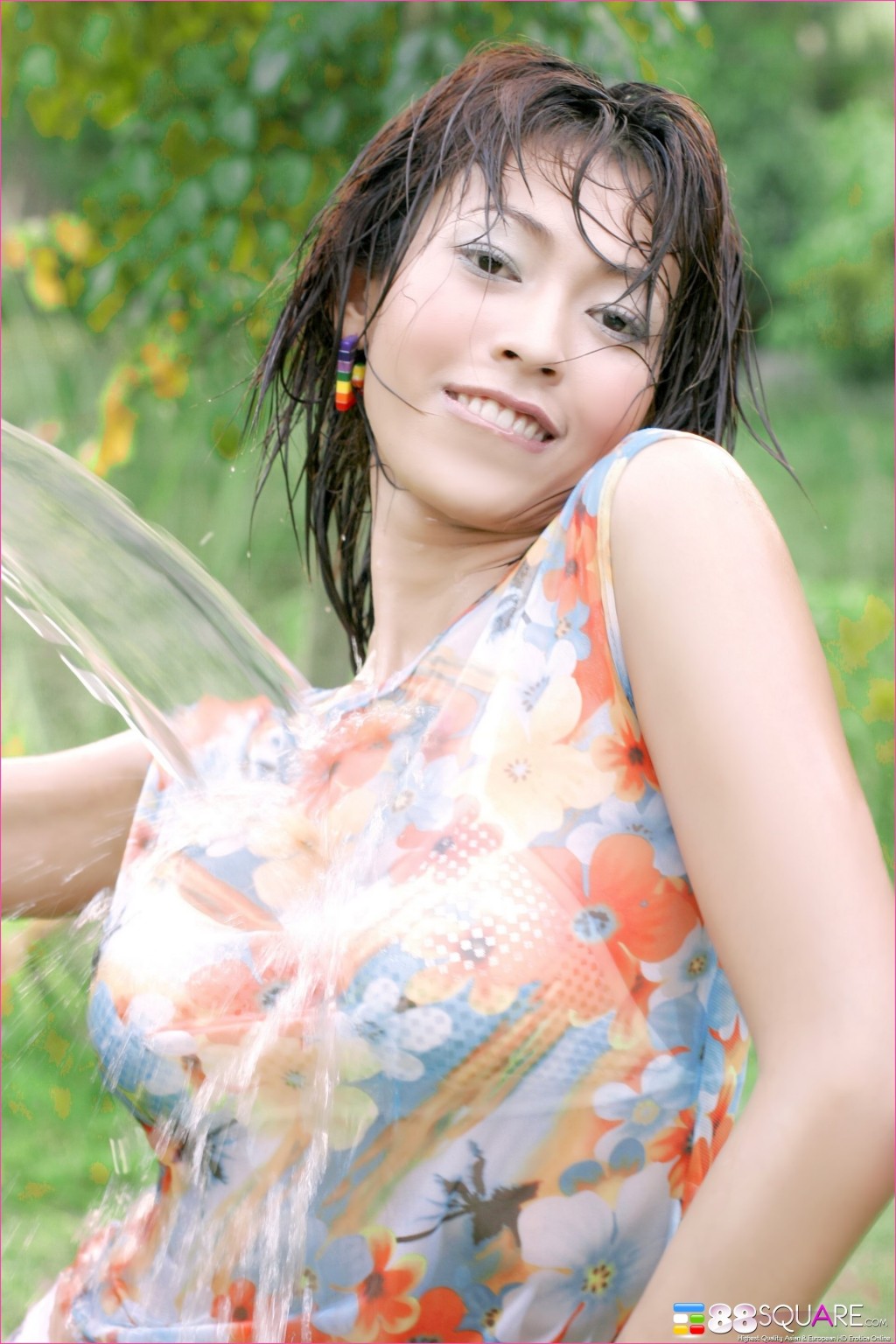 Chan Ching Ming Makes Herself wet with Hose #69835210