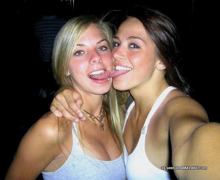 Sleazy hot amateur lesbians in wild kinky kissing spree #68178933
