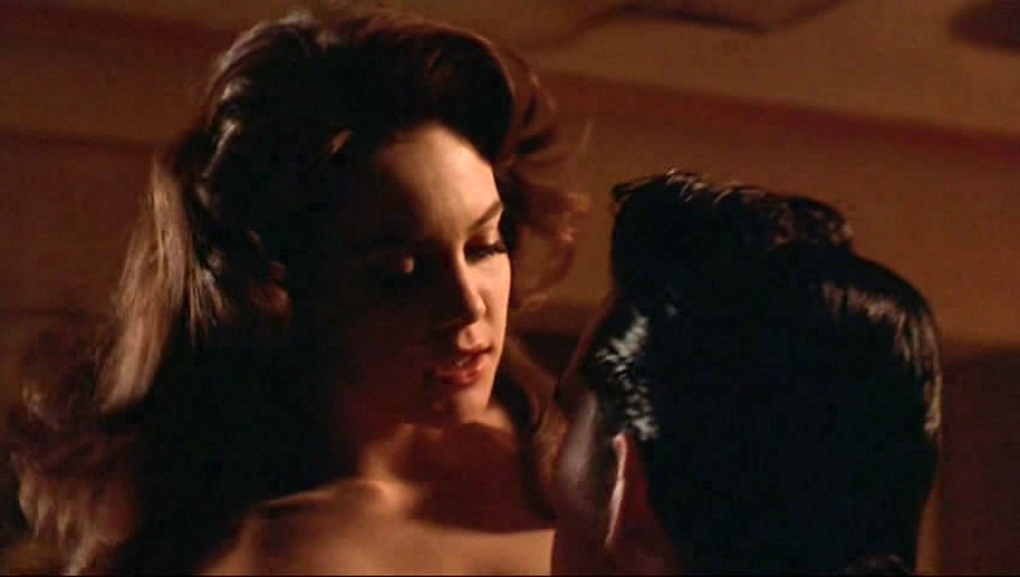 Diane Lane exposing her big tits and ass in thong in nude movie caps #75334648