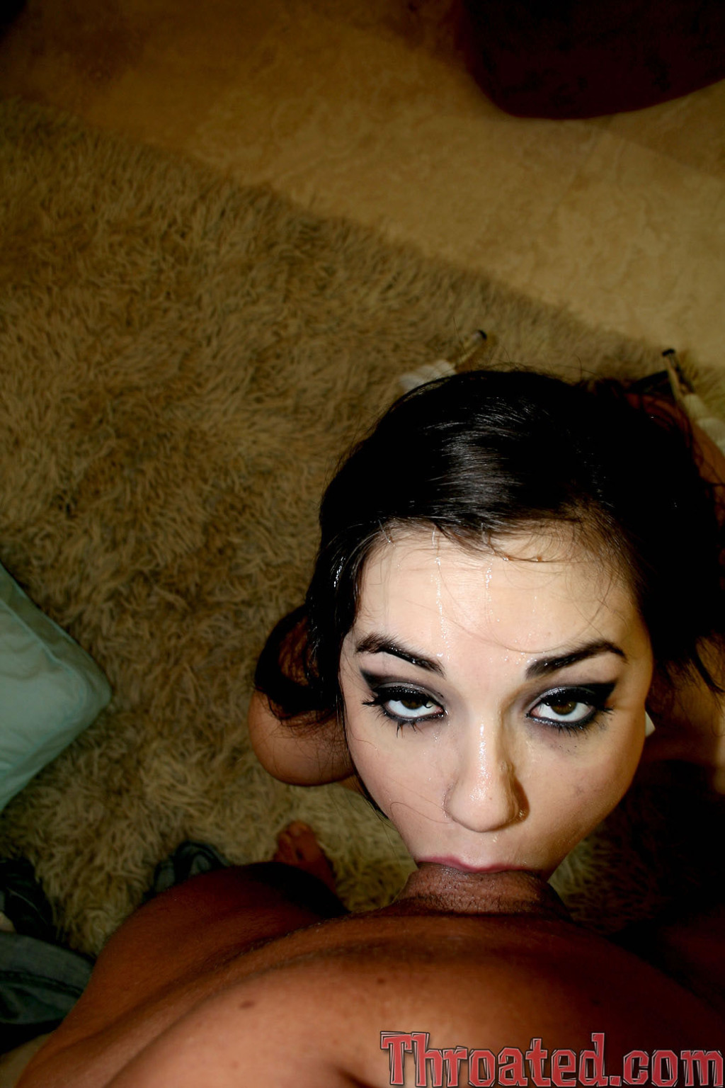 Sasha Grey gets off on choking herself with a cock #74261966