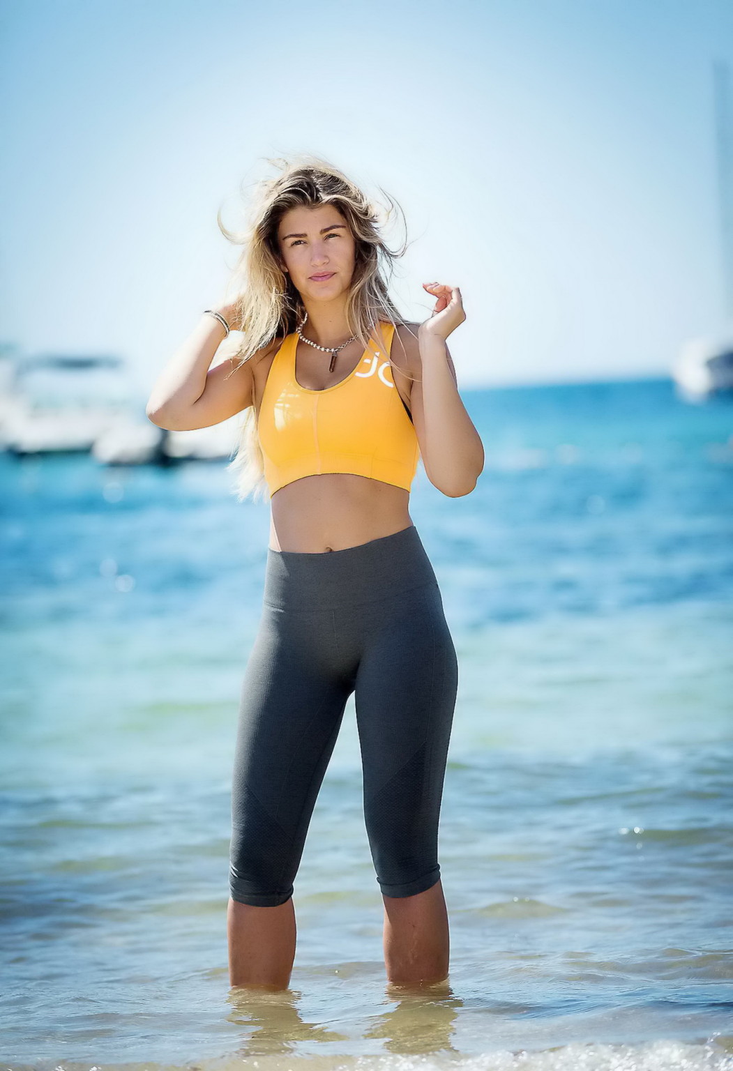 Amy Willerton busty in sports bra and leggings #75159840