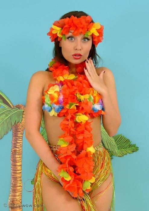 Carla In Hula Girl Striptease #74934262