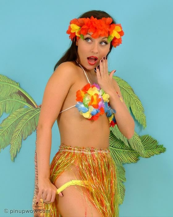 Carla in hula girl striptease
 #74934297