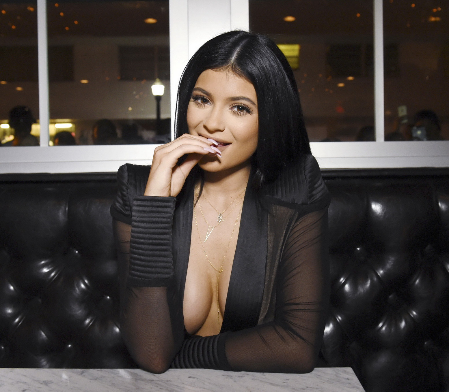 Kylie Jenner showing huge cleavage at the Sugar Factory Opening #75160641