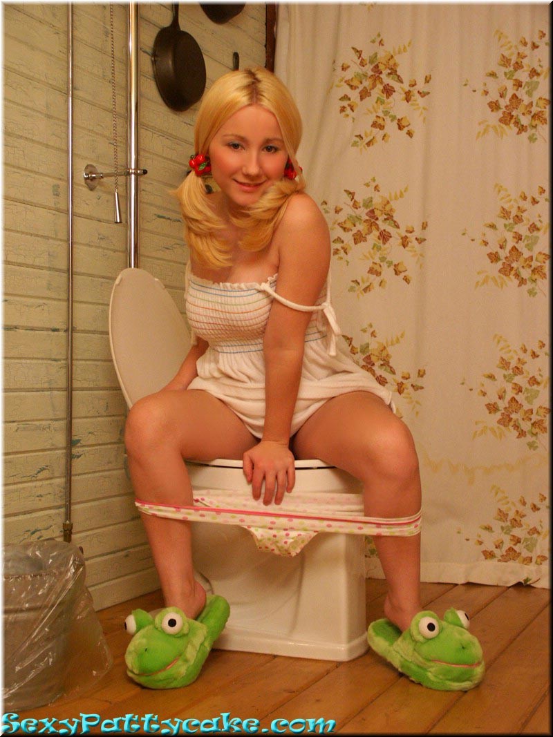 Blonde teen teasing on the potty #71653783