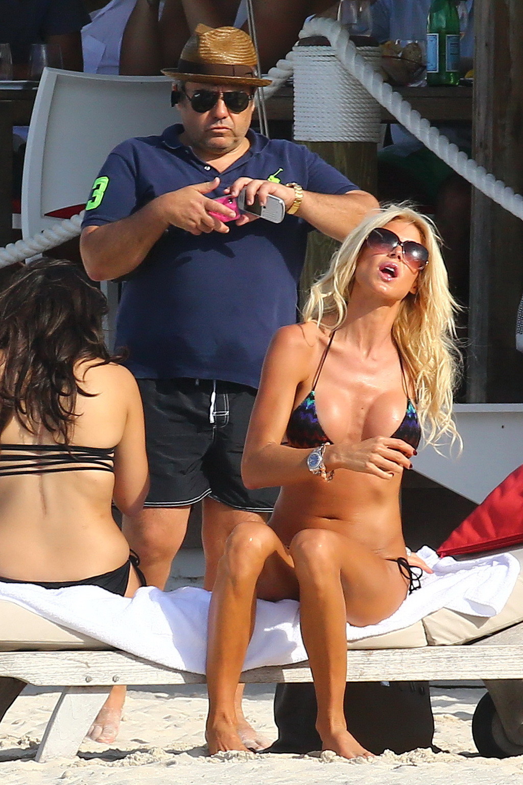 Victoria Silvstedt showing off her bikini body on a beach in St. Barts #75244235