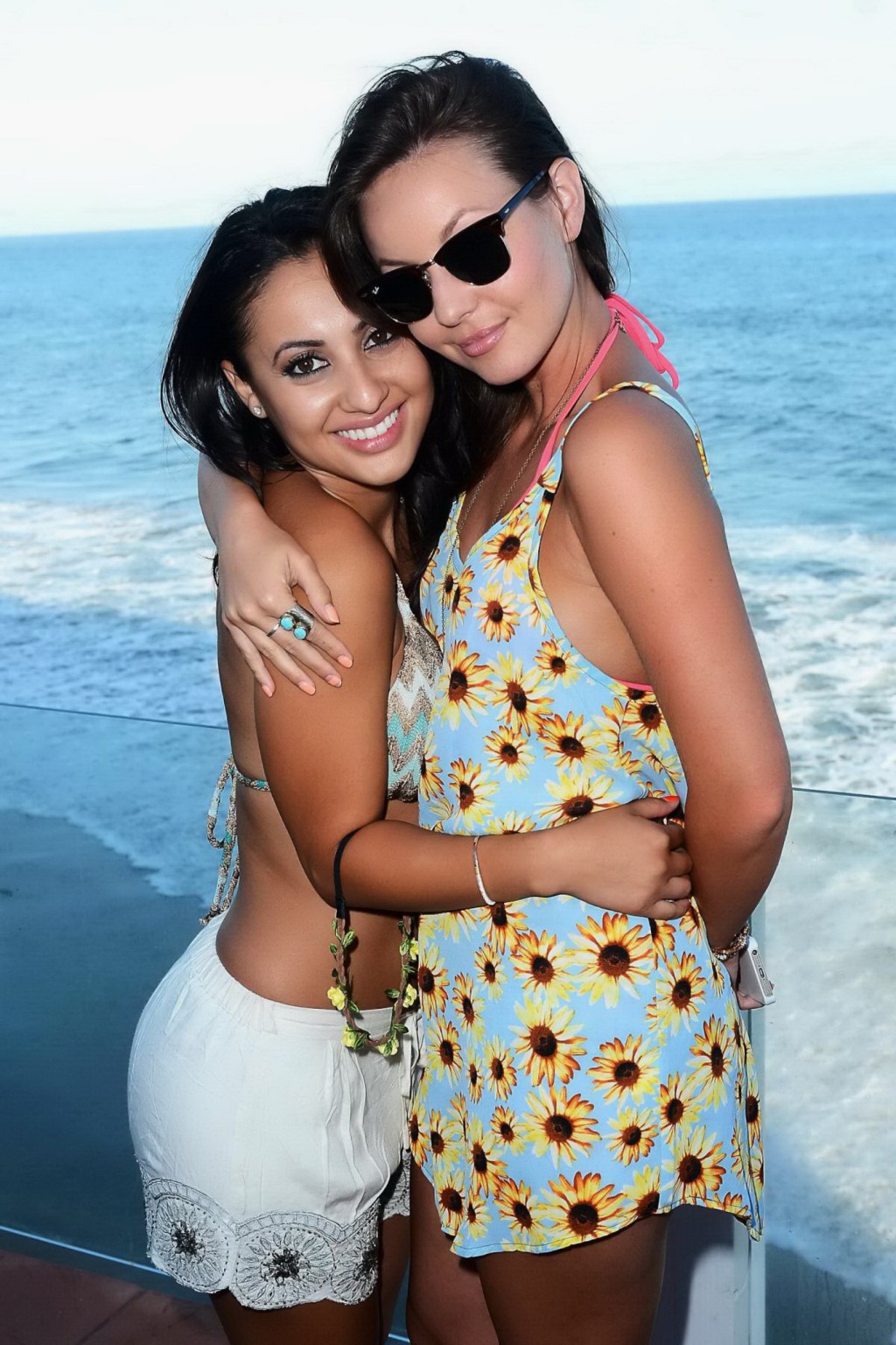Francia Raisa busty in a colorful bikini top and shorts at her birthday party in #75189288