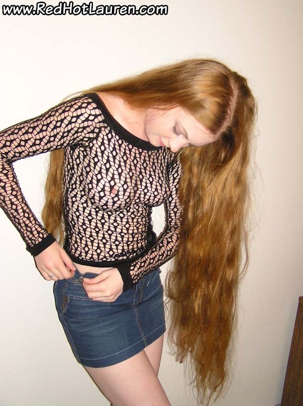 Sweet petite redhead teen in black mashed shirt #70695893