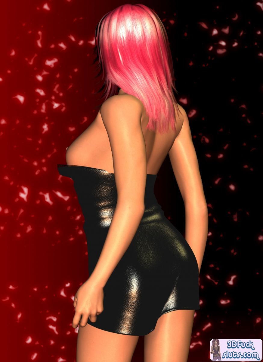 Sexy toon girl in black dress
 #69596193