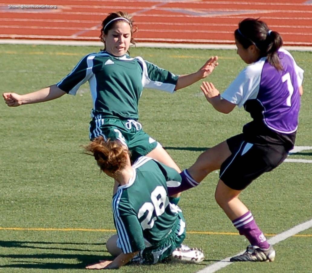 Teen girls playing soccer #78627174