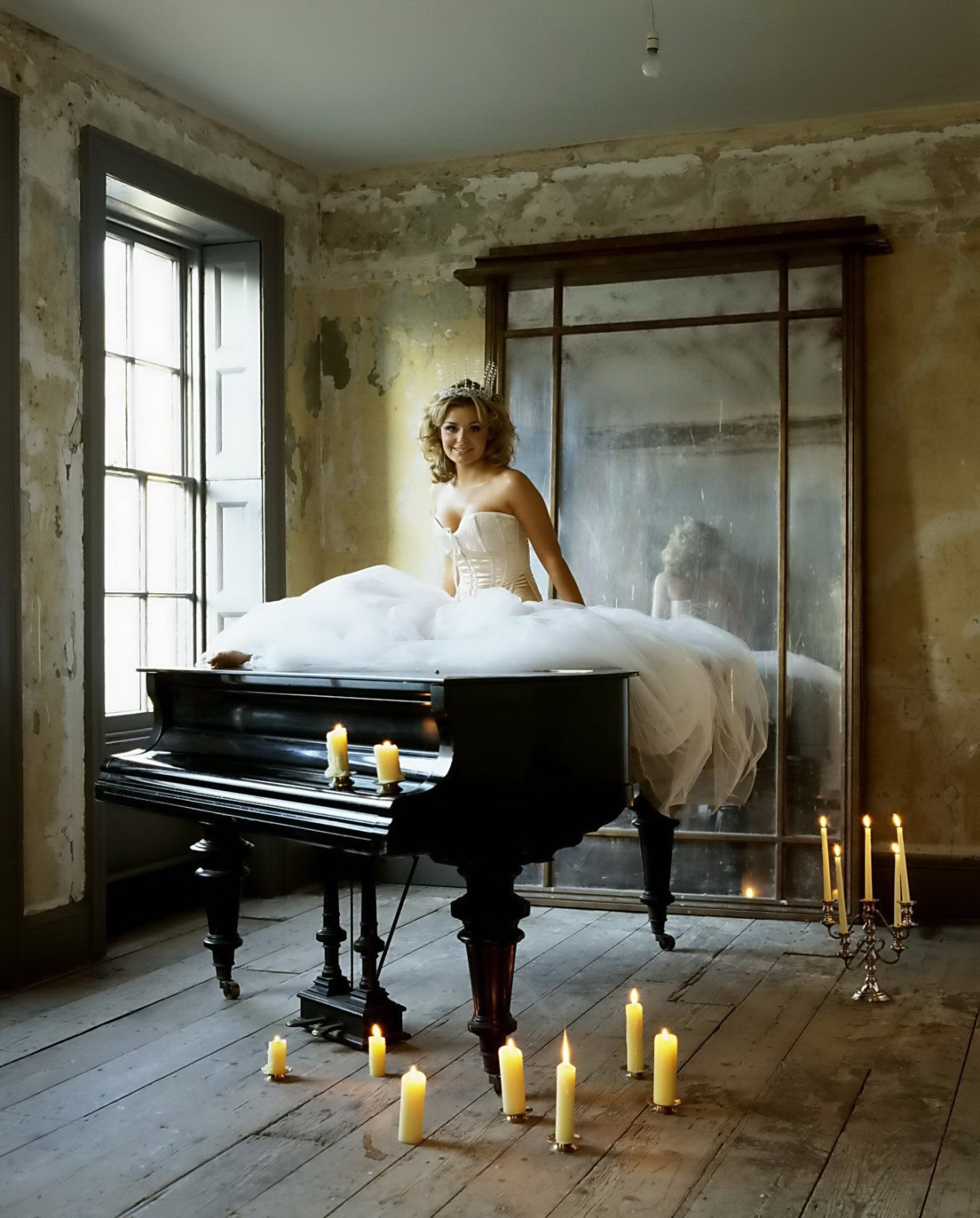 Katherine Jenkins cleavy and leggy wearing skimpy wedding dresses at a photoshoo #75227965