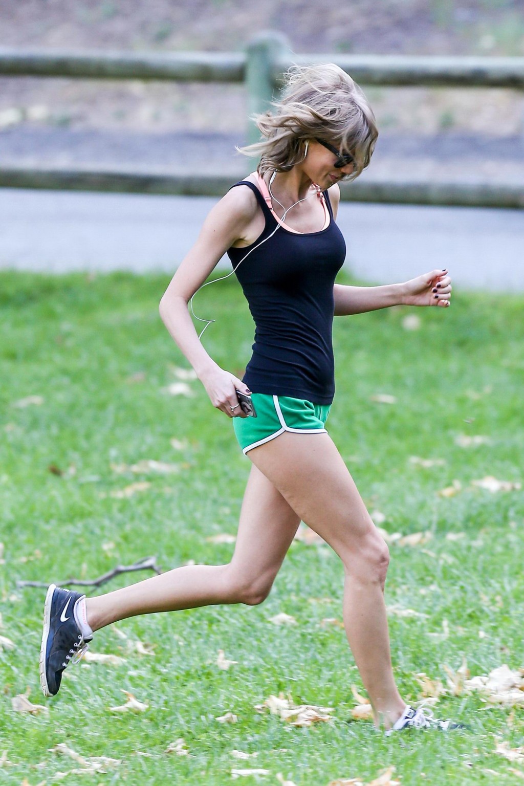 Taylor Swift shows off her ass wearing a tiny green shorts for a workout in LA #75168775