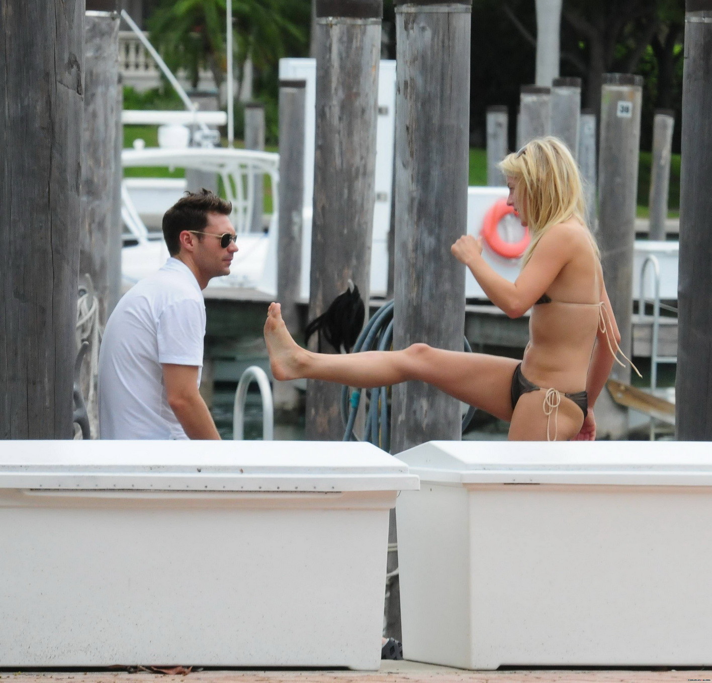 Julianne Hough shows off her ass wearing bikini in Miami #75298395