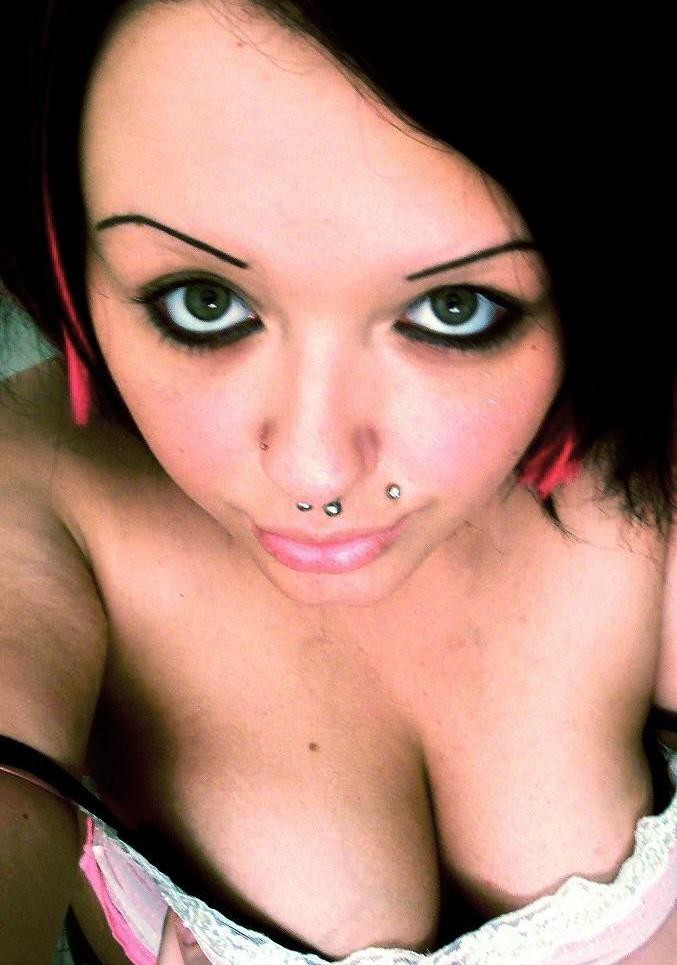 Shots of busty emo chick #75708919