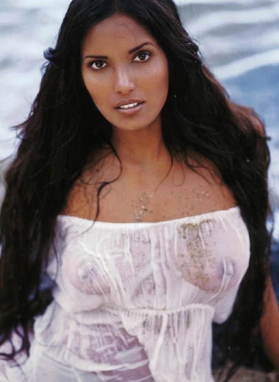 Padma Lakshmi juicy boobs in see through shirt #75378103