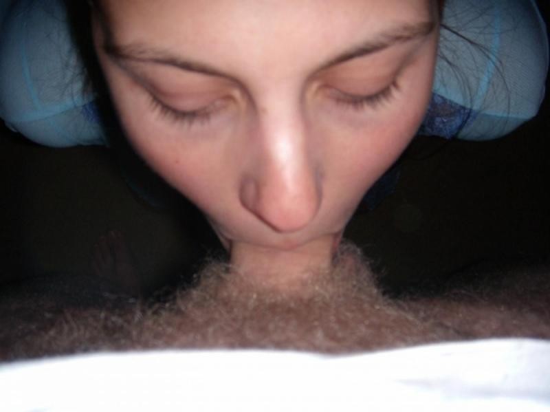 Babe enjoys deepthroating boyfriend's stiff cock at home #74142464