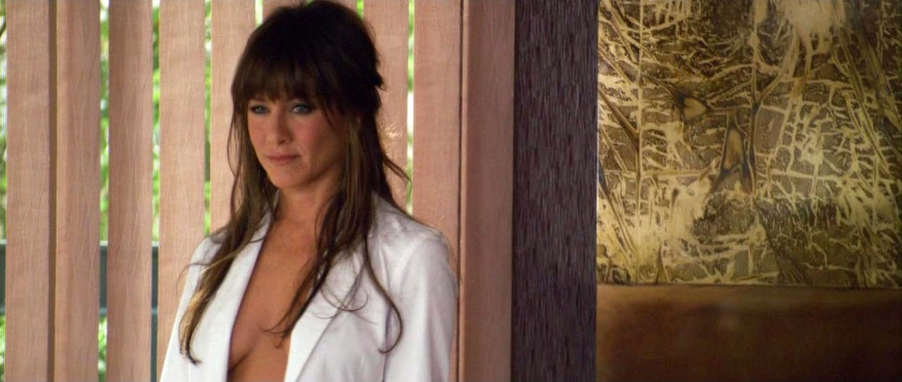 Jennifer Aniston exposing fucking sexy legs and huge cleavage #75297040