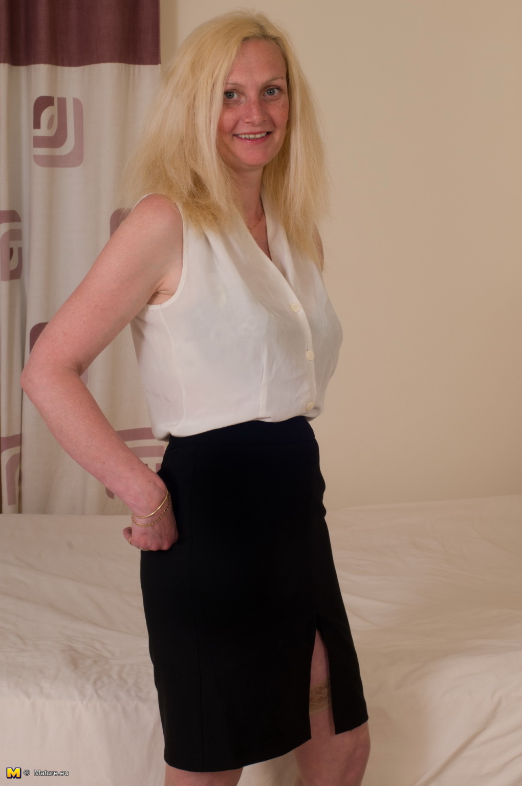 Blonde British housewife feeling frisky #67416340