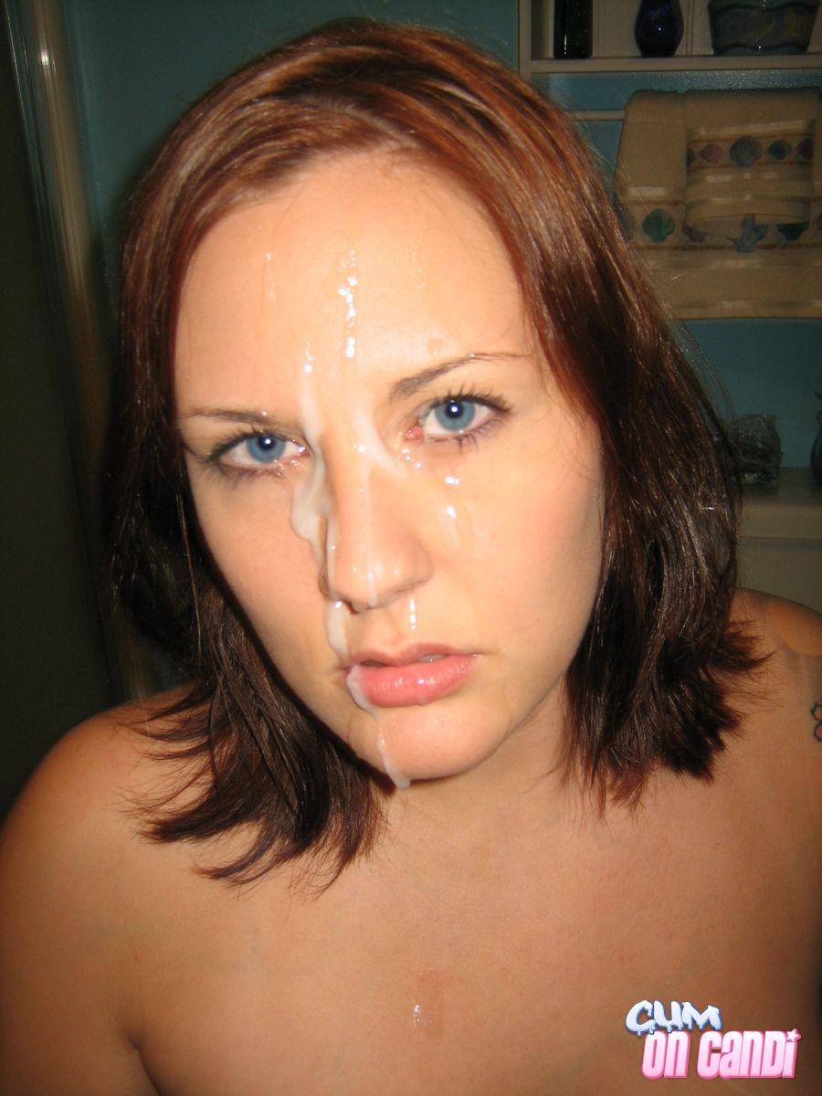 brunette with a little cum on her face #70550085