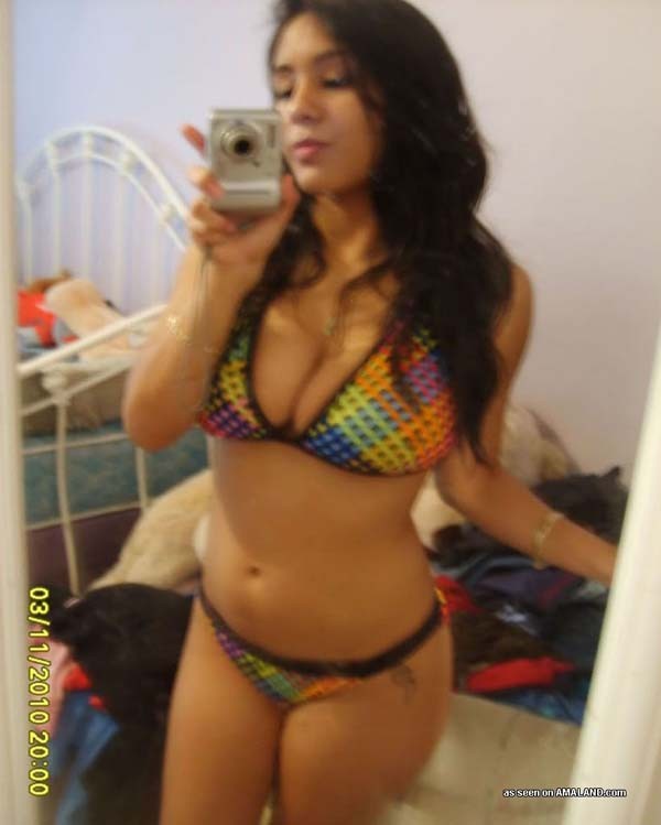Smokin hot Latinas showing off their tits on cam #67273159