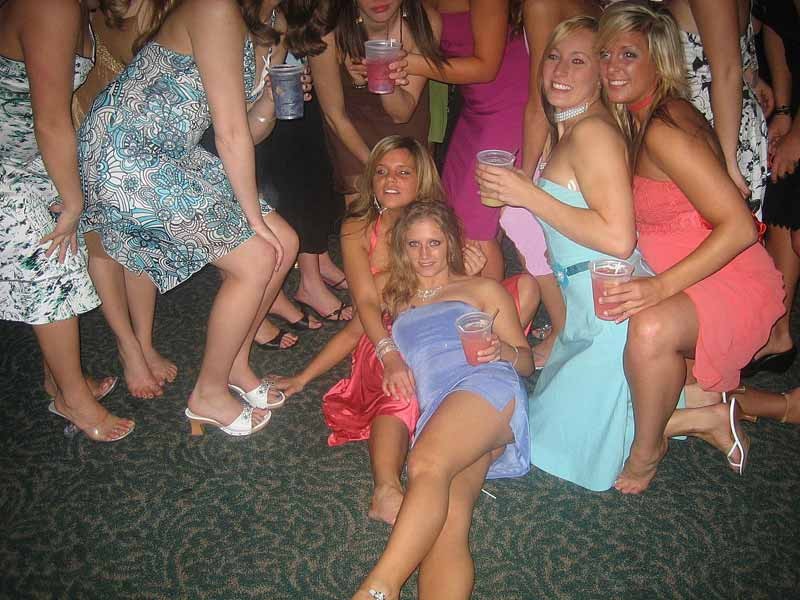Drunk GF Cheerleader Sluts Get Smashed At The After Party #75467587