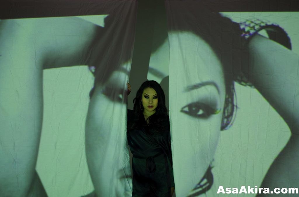 Bombshell Asa Akira posing on stage #69791583