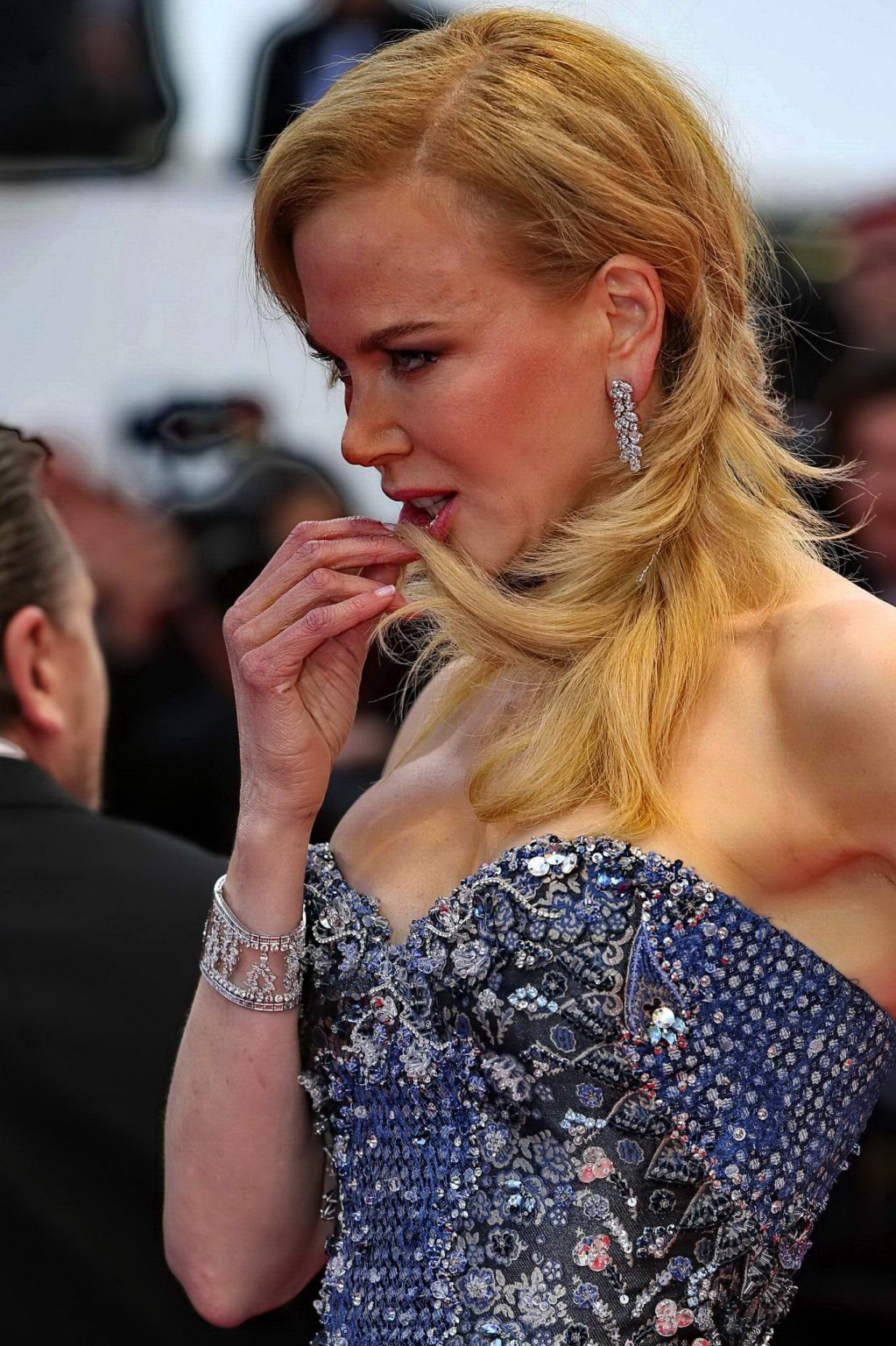 Nicole Kidman busty wearing a strapless dress at the 67th Annual Cannes Film Fes #75196220