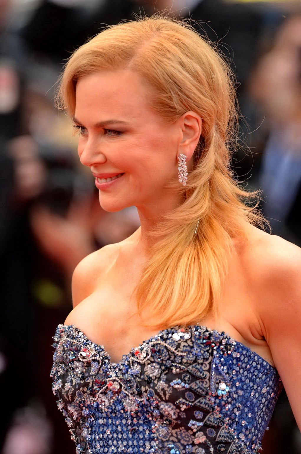 Nicole Kidman busty wearing a strapless dress at the 67th Annual Cannes Film Fes #75196228