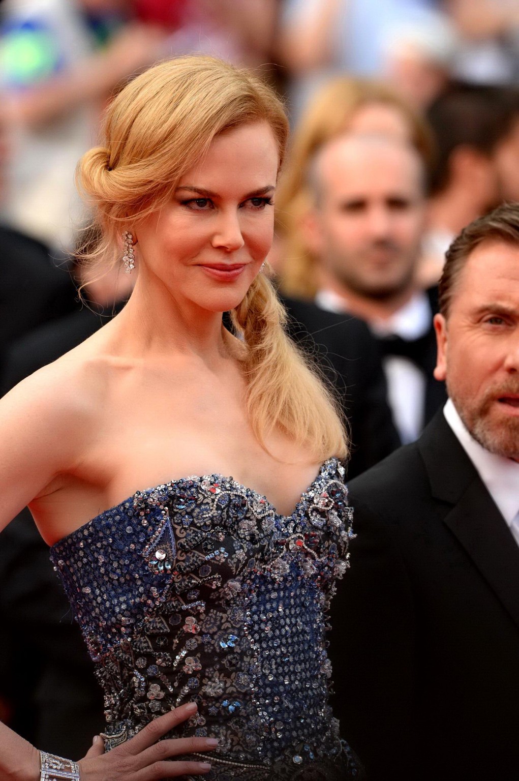 Nicole Kidman busty wearing a strapless dress at the 67th Annual Cannes Film Fes #75196243