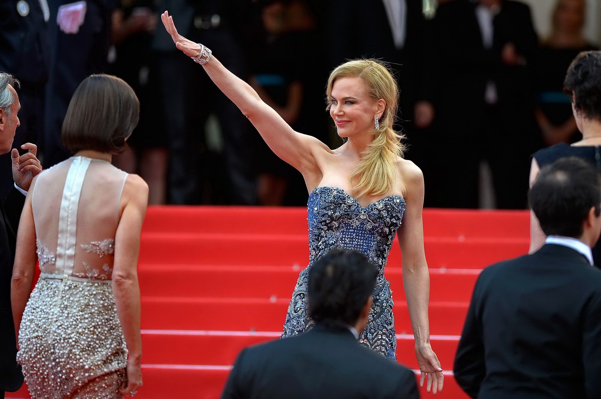 Nicole Kidman busty wearing a strapless dress at the 67th Annual Cannes Film Fes #75196370