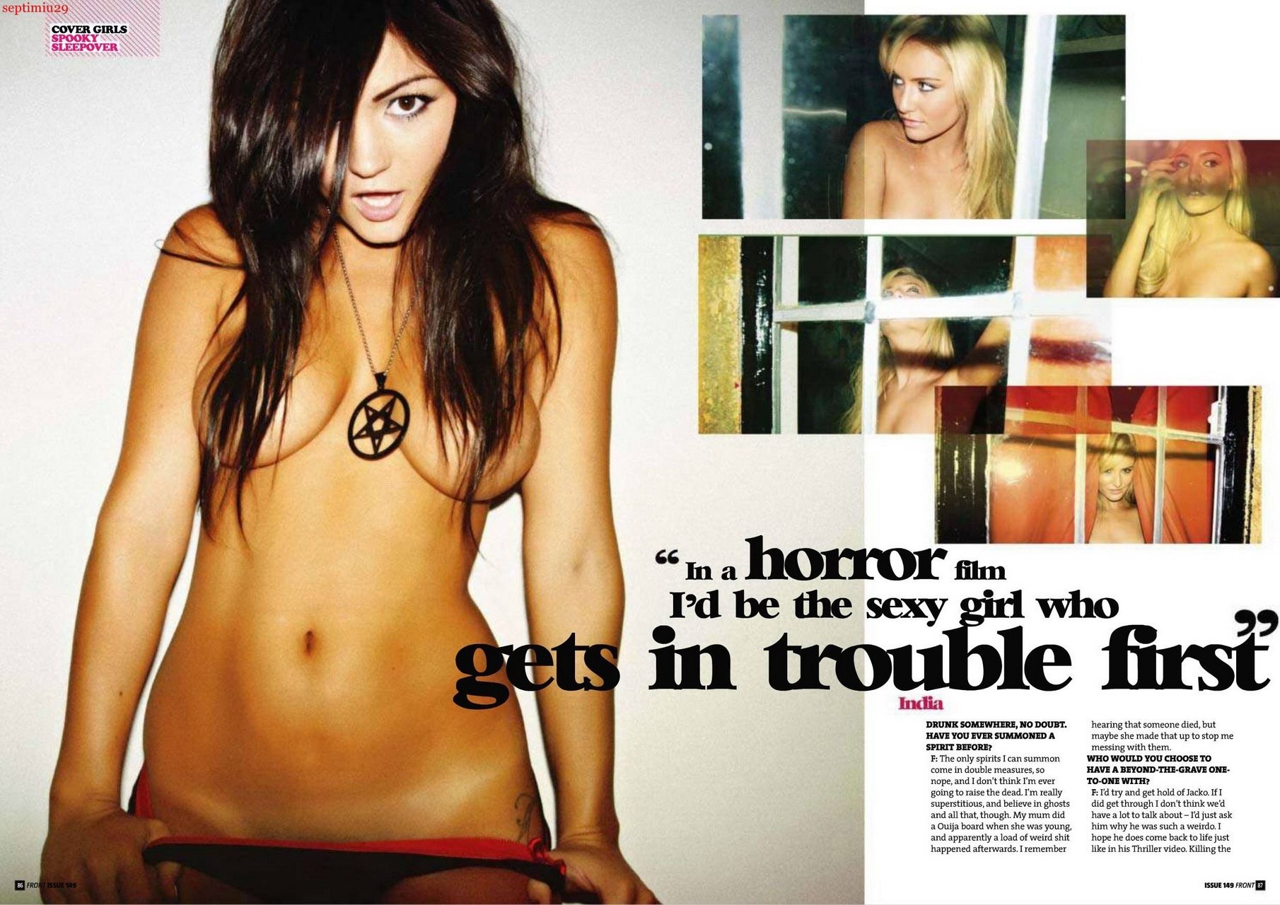 India Reynolds showing off her perfect boobs in Front UK magazine #75326678