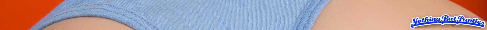 Lacey blue cotton panties #72635396
