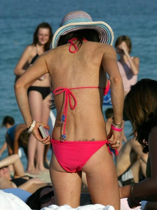Lentigginosa celebrità Lindsay Lohan in bikini striminzito
 #72321750